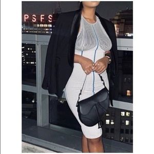 ZARA JACQUARD RACER BACK DRESS